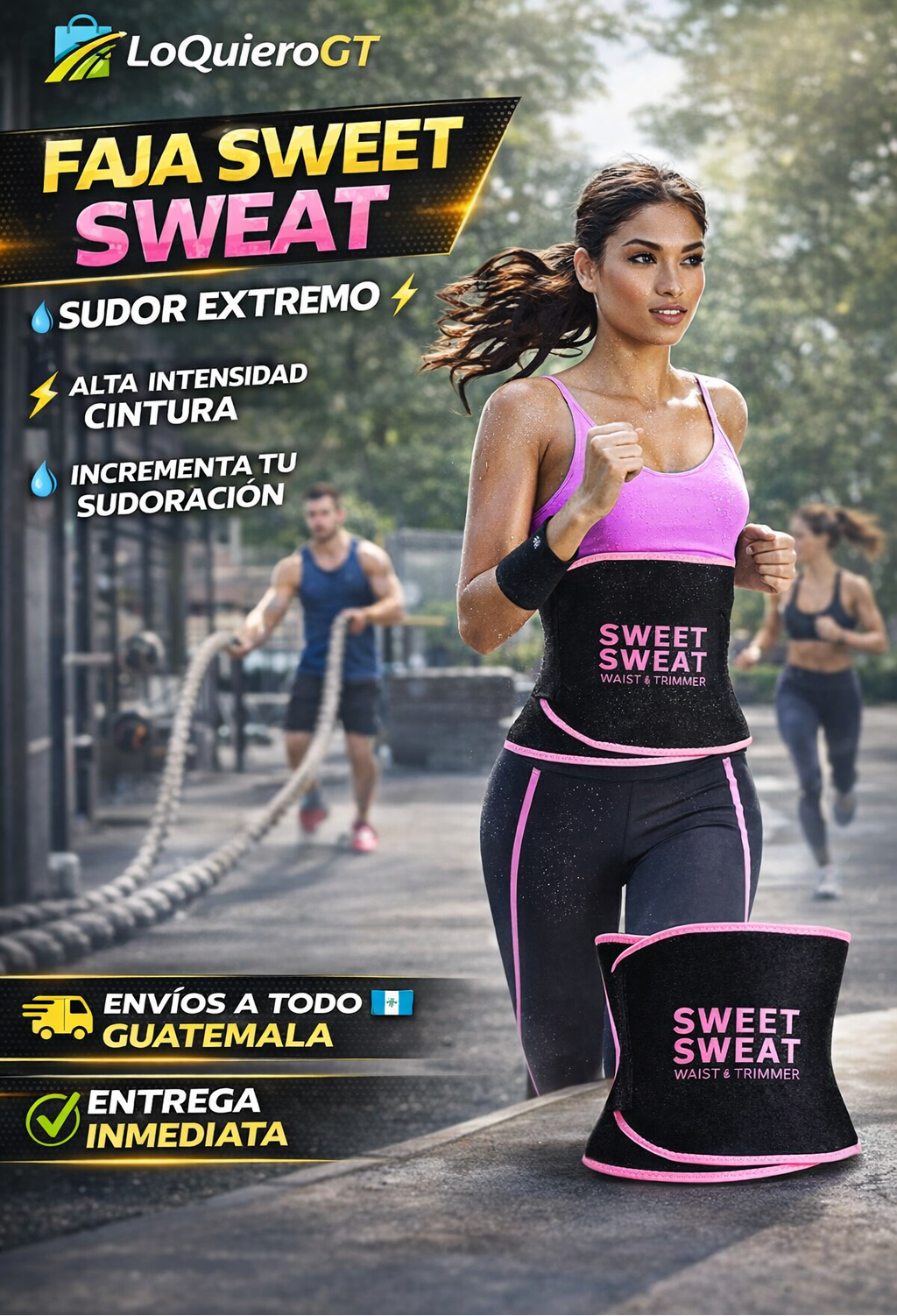 🔥 Faja Térmica Sweet Sweat Waist Trimmer – Ideal para Entrenamiento y Gym 💪+ Envio Gratis